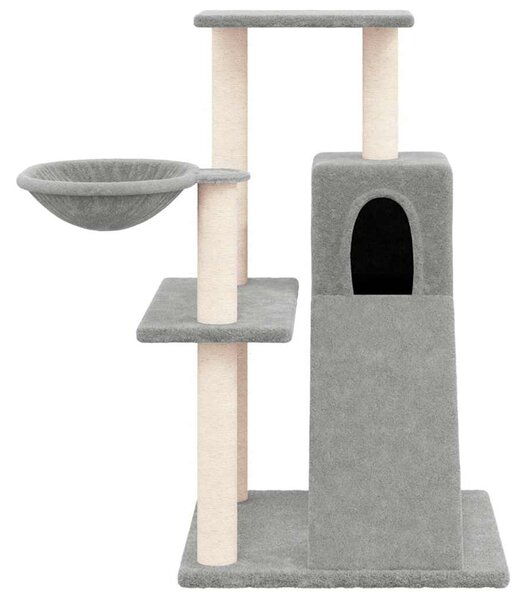 Škrabadlo pro kočky se sisalovými sloupky světle šedé 82 cm 171667