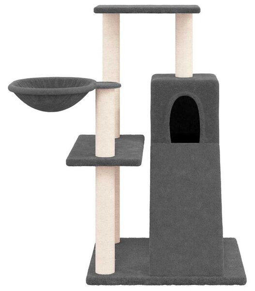 Škrabadlo pro kočky se sisalovými sloupky tmavě šedé 82 cm 171668
