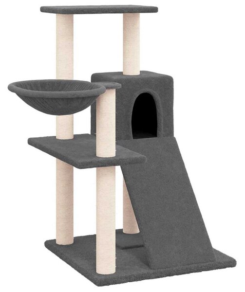 Škrabadlo pro kočky se sisalovými sloupky tmavě šedé 82 cm 171668