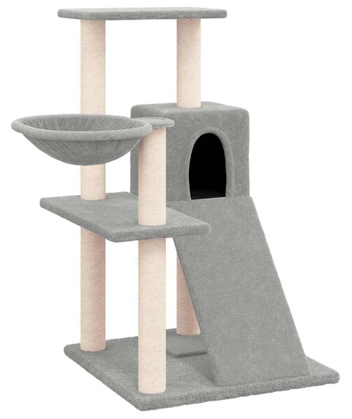 Škrabadlo pro kočky se sisalovými sloupky světle šedé 82 cm 171667