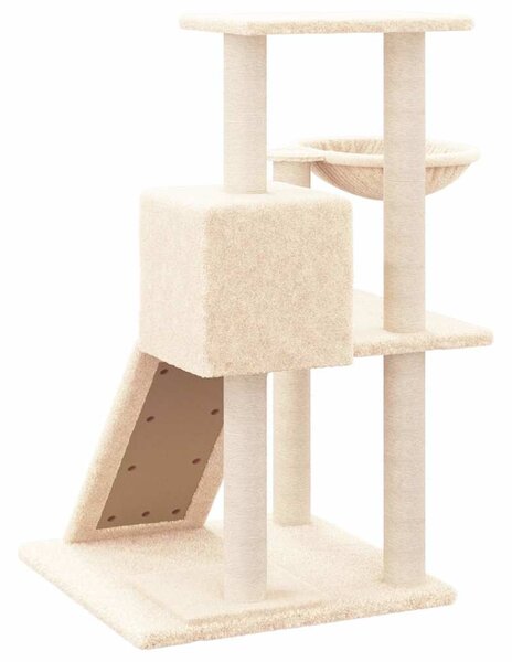 Škrabadlo pro kočky se sisalovými sloupky krémové 82 cm 171666