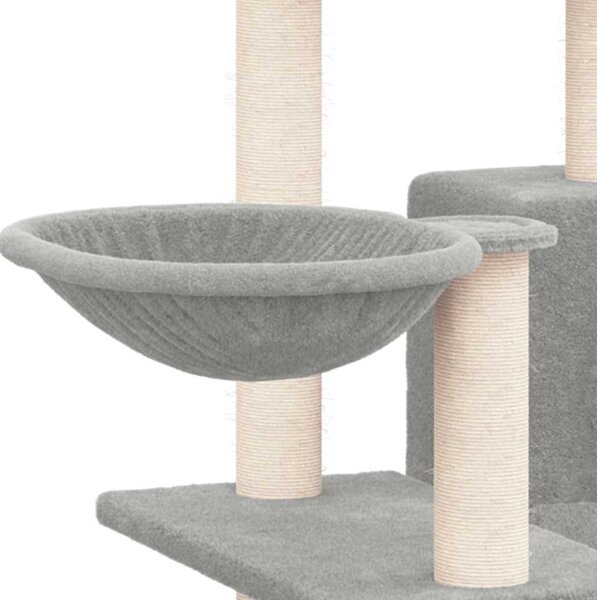 Škrabadlo pro kočky se sisalovými sloupky světle šedé 82 cm 171667