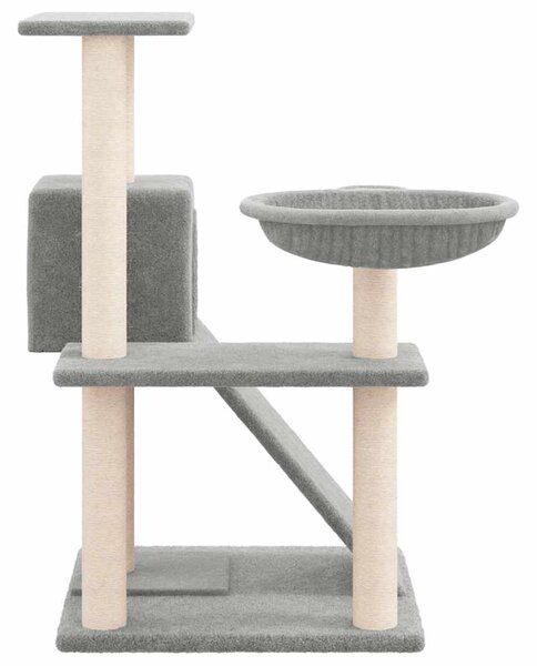 Škrabadlo pro kočky se sisalovými sloupky světle šedé 82 cm 171667