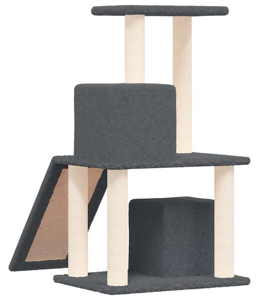 Škrabadlo pro kočky se sisalovými sloupky tmavě šedé 82 cm 171665