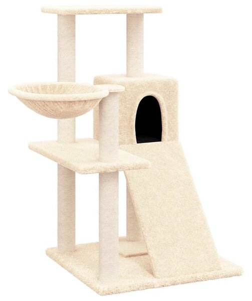 Škrabadlo pro kočky se sisalovými sloupky krémové 82 cm 171666