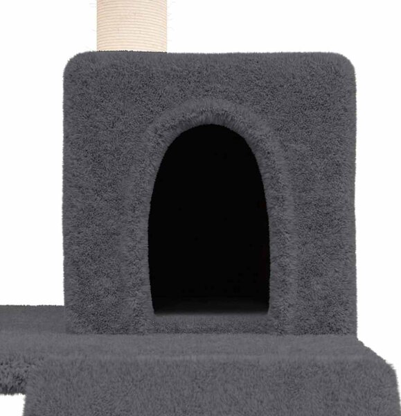 Škrabadlo pro kočky se sisalovými sloupky tmavě šedé 82 cm 171665