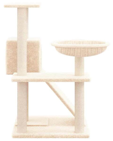 Škrabadlo pro kočky se sisalovými sloupky krémové 82 cm 171666