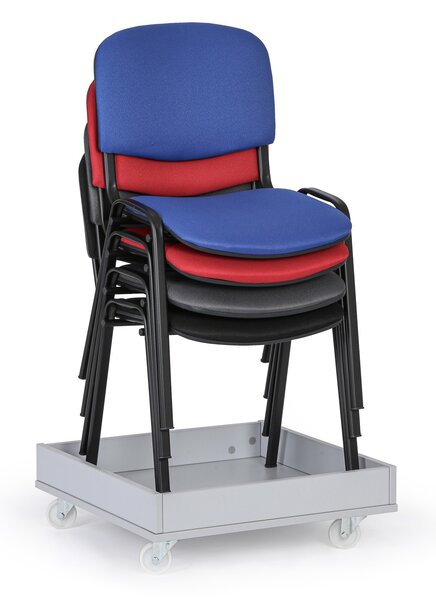 Vozík na přepravu konferenčních židlí, šedý