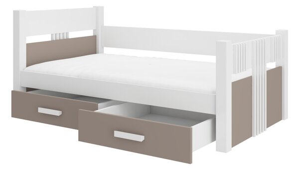 Dětská postel BIMA, 80x180, bílá/frufla