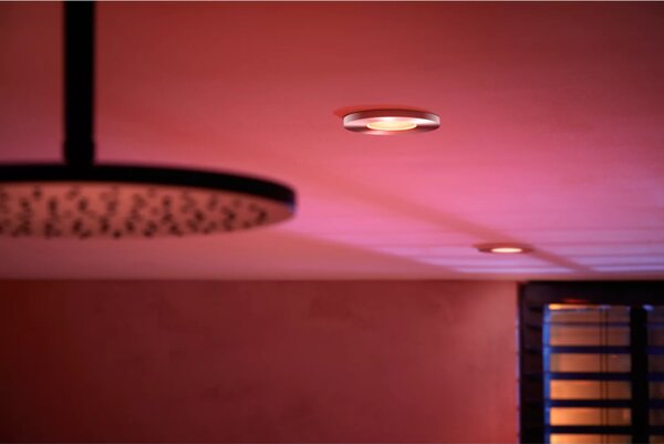 Philips HUE White and color ambiance 8720169321014 Xamento zápustné svítidlo D93mm GU10 4,2W/350lm 2000-6500K+RGB IP44 chrom 3-set