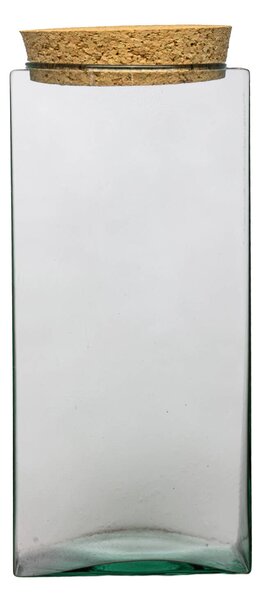 Skleněná dóza CARPINUS s korkovým špuntem, 25x11,5 cm