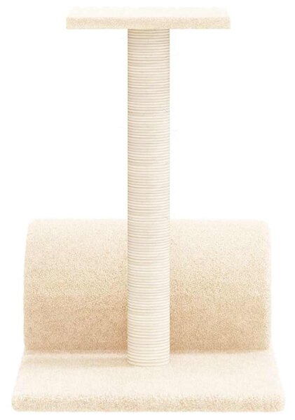 Škrabadlo pro kočky s tunelem krémové 60 x 34,5 x 50 cm 171696