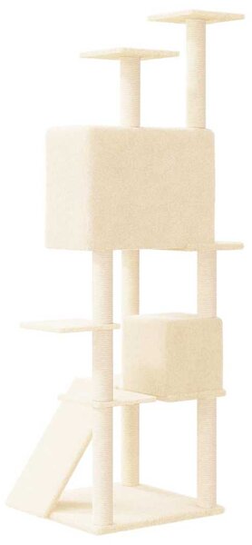 Škrabadlo pro kočky se sisalovými sloupky krémové 153 cm 171693