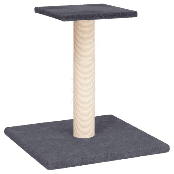 Škrabadlo pro kočky s plošinou tmavě šedé 38 cm 171737