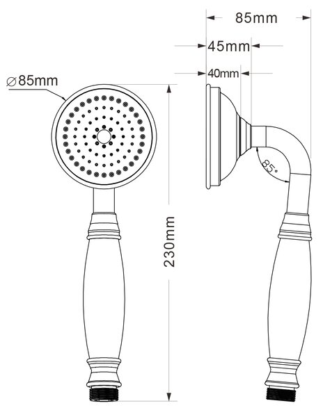 Sapho Sapho, DREAMART ruční sprcha, chrom, DOC148