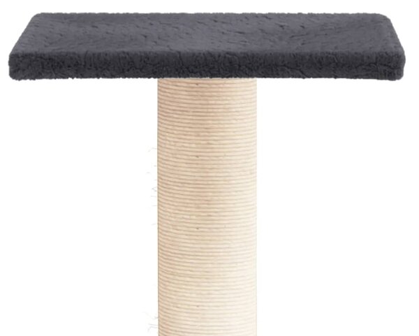 Škrabadlo pro kočky s plošinou tmavě šedé 38 cm 171737
