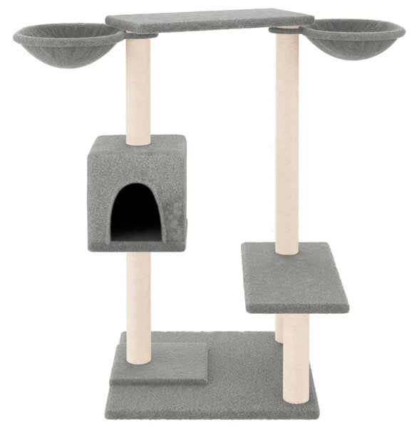 Škrabadlo pro kočky se škrabacími sloupky světle šedé 82 cm 171760