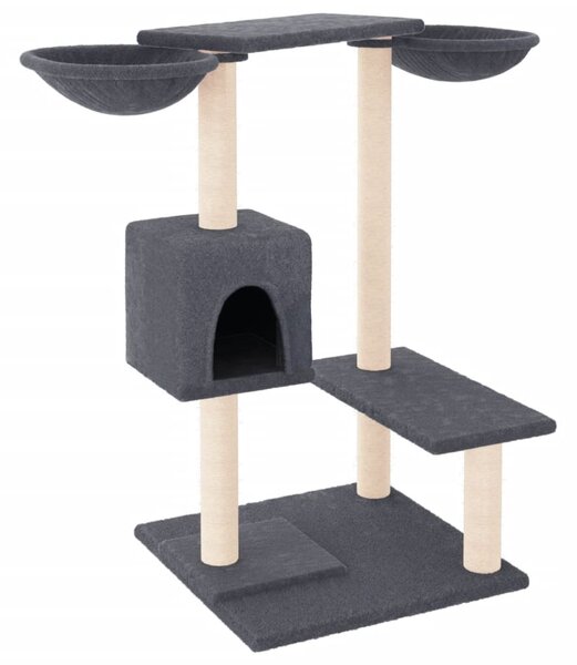 Škrabadlo pro kočky se škrabacími sloupky tmavě šedé 82 cm 171761