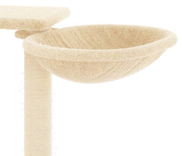 Škrabadlo pro kočky se škrabacími sloupky krémové 82 cm 171759