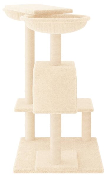 Škrabadlo pro kočky se škrabacími sloupky krémové 82 cm 171759