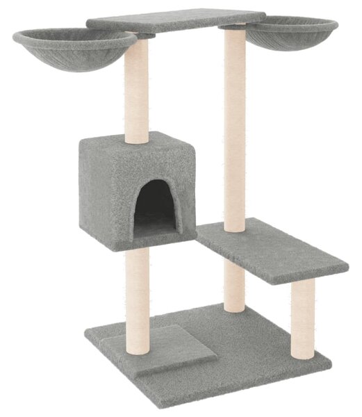 Škrabadlo pro kočky se škrabacími sloupky světle šedé 82 cm 171760