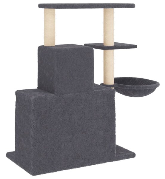 Škrabadlo pro kočky se sisalovými sloupky tmavě šedé 83 cm 171767