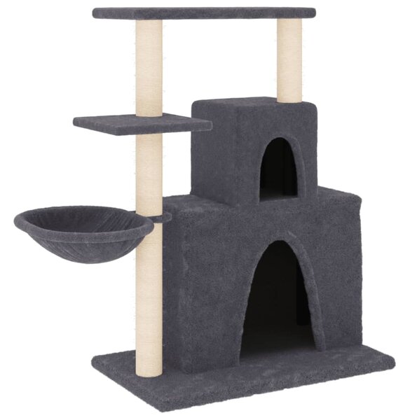 Škrabadlo pro kočky se sisalovými sloupky tmavě šedé 83 cm 171767