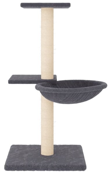 Škrabadlo pro kočky se sisalovými sloupky tmavě šedé 72 cm 171770