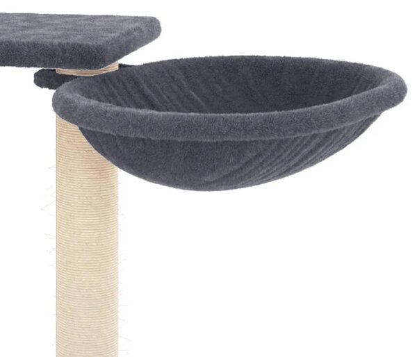 Škrabadlo pro kočky se škrabacími sloupky tmavě šedé 82 cm 171761