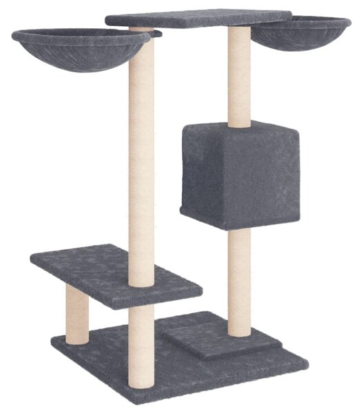 Škrabadlo pro kočky se škrabacími sloupky tmavě šedé 82 cm 171761