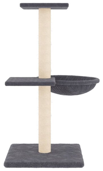 Škrabadlo pro kočky se sisalovými sloupky tmavě šedé 72 cm 171770