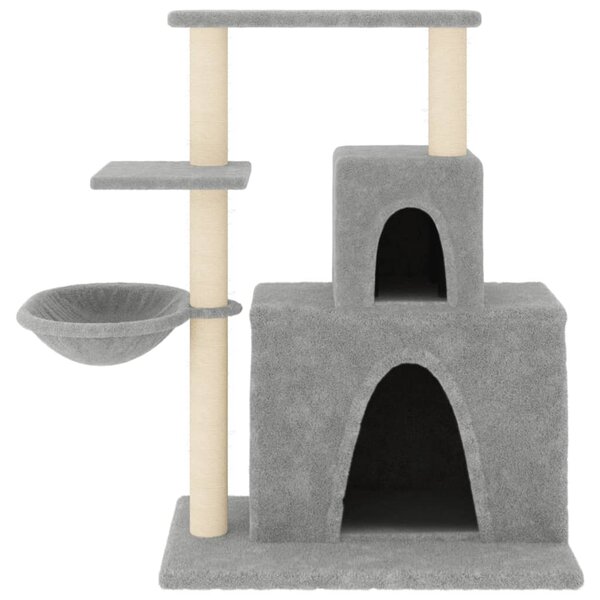 Škrabadlo pro kočky se sisalovými sloupky světle šedé 83 cm 171766