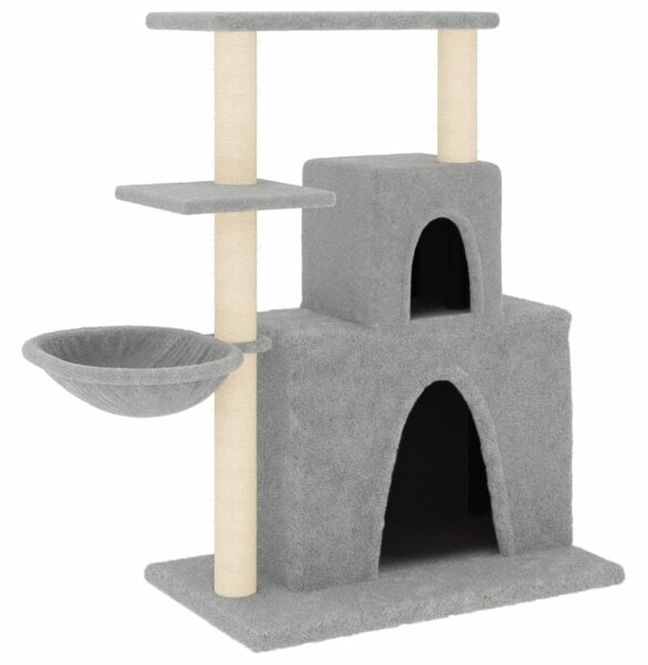 Škrabadlo pro kočky se sisalovými sloupky světle šedé 83 cm 171766
