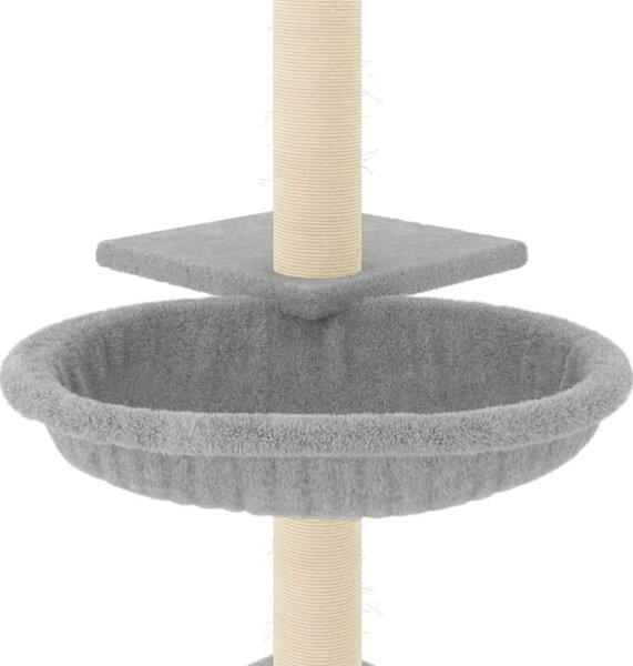 Škrabadlo pro kočky se sisalovými sloupky světle šedé 72 cm 171769