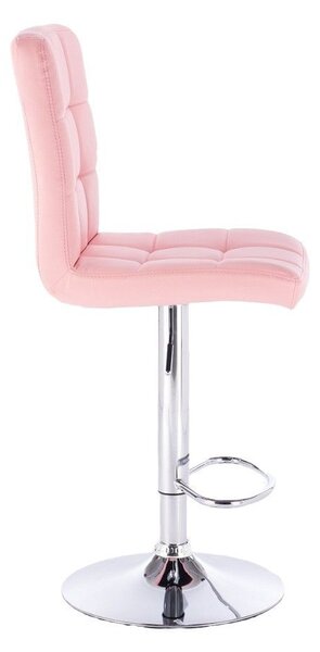 LuxuryForm DESIGN Barová židle TOLEDO na stříbrném talíři - růžová