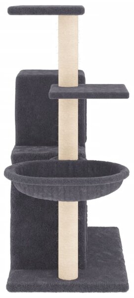 Škrabadlo pro kočky se sisalovými sloupky tmavě šedé 83 cm 171767