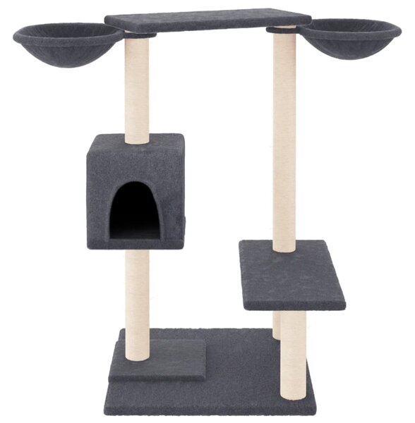 Škrabadlo pro kočky se škrabacími sloupky tmavě šedé 82 cm 171761