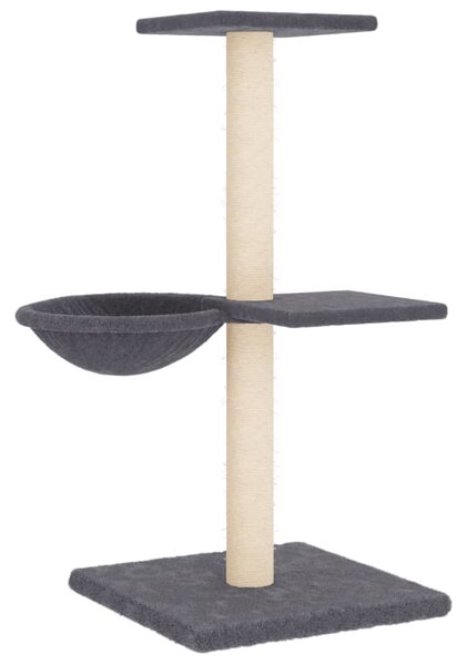 Škrabadlo pro kočky se sisalovými sloupky tmavě šedé 72 cm 171770