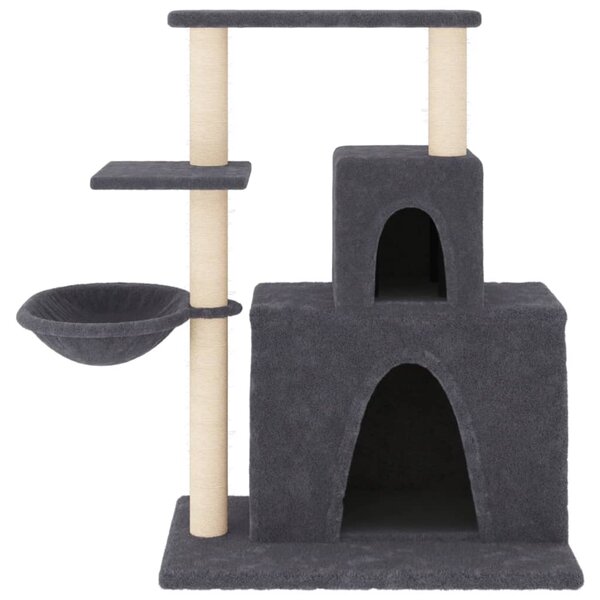 Škrabadlo pro kočky se sisalovými sloupky tmavě šedé 83 cm 171767