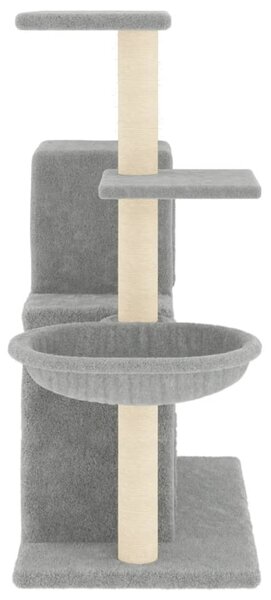 Škrabadlo pro kočky se sisalovými sloupky světle šedé 83 cm 171766