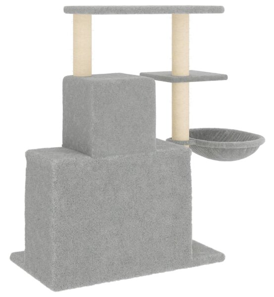 Škrabadlo pro kočky se sisalovými sloupky světle šedé 83 cm 171766