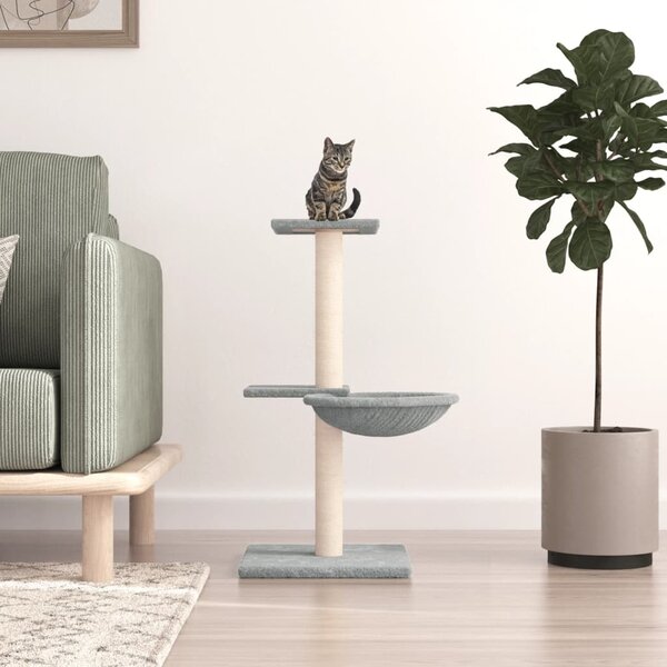 Škrabadlo pro kočky se sisalovými sloupky světle šedé 72 cm 171769