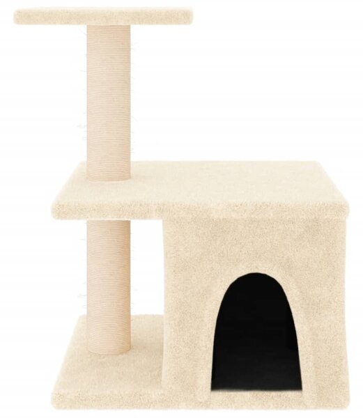 Škrabadlo pro kočky se sisalovými sloupky krémové 48 cm 171786
