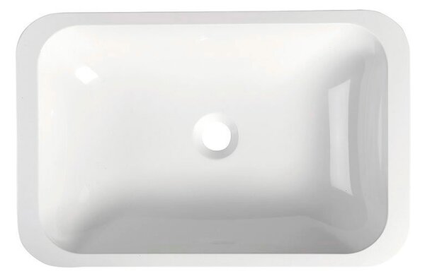 Sapho Sapho, KAMA umyvadlo 500x260mm, litý mramor, bílá, zápustná, 50134