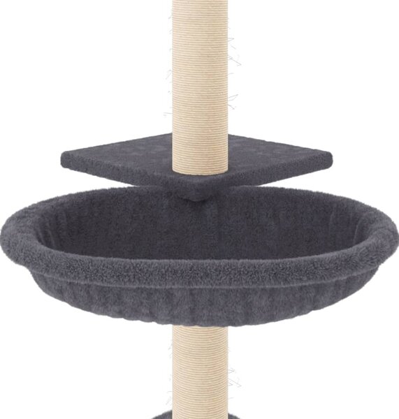 Škrabadlo pro kočky se sisalovými sloupky tmavě šedé 72 cm 171770