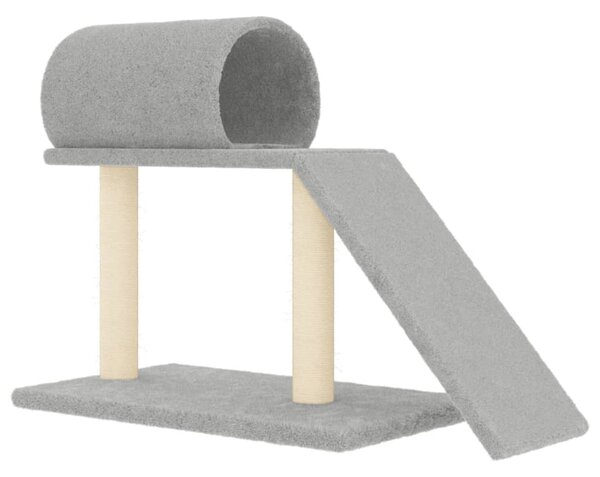 Škrabadlo pro kočky s tunelem a žebříkem světle šedé 55,5 cm 171790