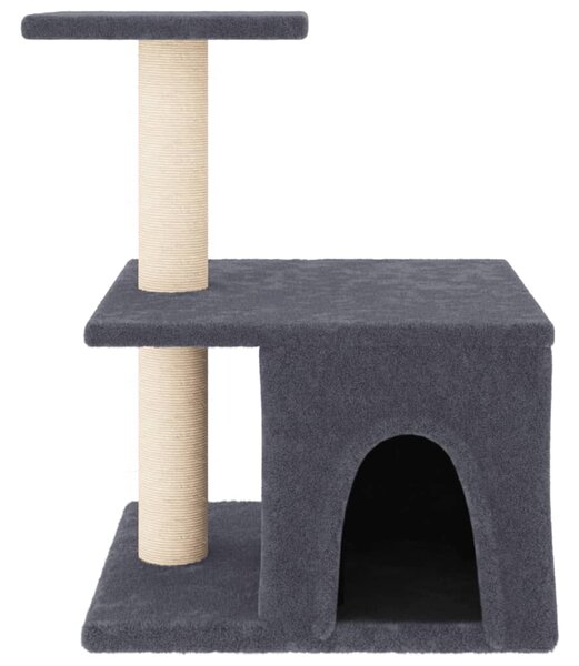 Škrabadlo pro kočky se sisalovými sloupky tmavě šedé 48 cm 171788