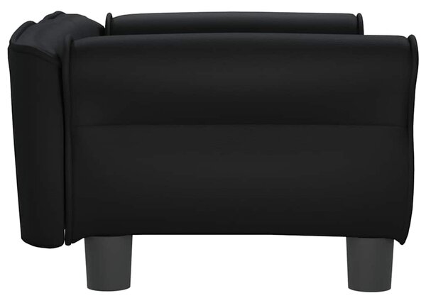 Pelíšek pro psy černý 70 x 45 x 30 cm umělá kůže 171831