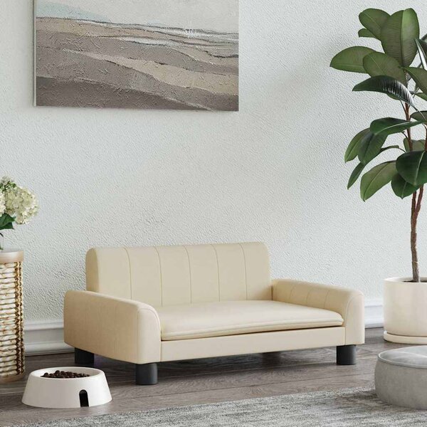 Pelíšek pro psy krémový 70 x 45 x 30 cm textil 171857