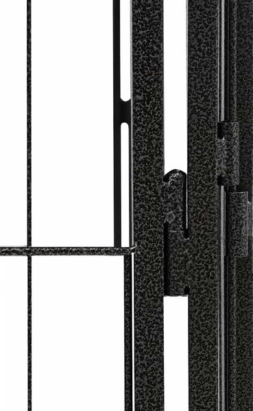 Ohrádka pro psy 4 panely černá 50 x 100 cm práškovaná ocel 171793